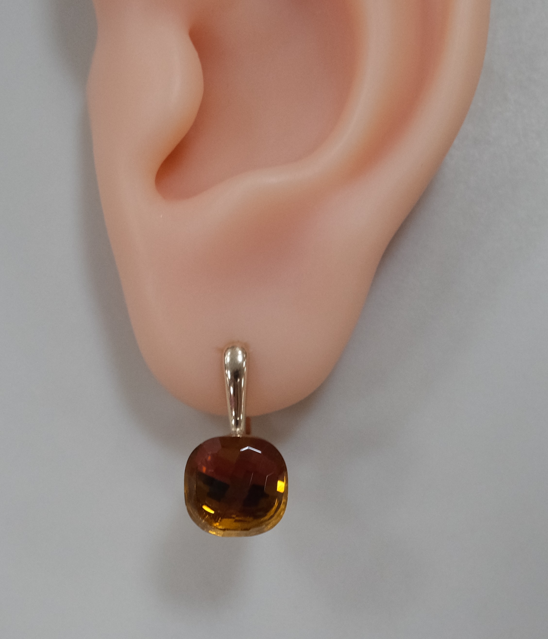 Серебряные серьги с цитринами